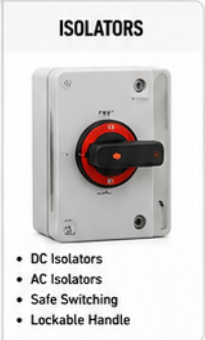 Solar AC and DC isolators